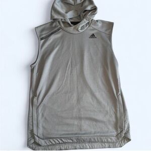 adidas Gray Sleeveless Hoodie